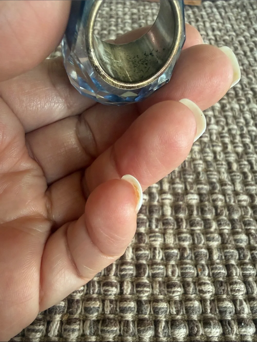 Swarovski Nirvana Faceted Blue Statement Ring